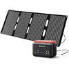 ELECAENTA 60W ETFE Pannello Solare con Centrale Elettrica Portatile LiFePO4 200Wh 62500mAh, Generatore Solare con Pannelli Solari per Campeggio Viaggio Emergenza Off Grid Backup