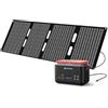 ELECAENTA 40W ETFE Caricabatterie Solare con Centrale Elettrica Portatile LiFePO4 200Wh 62500mAh, Generatore Solare con Pannelli Solari per Campeggio Viaggio Emergenza Off Grid Backup