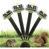 HENESE Ultrasuoni per Topi da Esterno,4 Pcs Scaccia Talpe Ultrasuoni Solare, Spaventapasseri Solari, Repellente per Talp, Gopher per Giardini e Prati