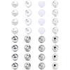 Rajnard Piercing Ball Piercing Palline 316L Acciaio ChirurgicoPalline di Ricambio per Piercing All'ombelico Lingua Arco Orecchio Labbro Naso Setto 14G 16G 3mm 5mm 8mm Donna Uomo