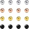 Rajnard Piercing Ball Piercing Palline 316L Acciaio ChirurgicoPalline di Ricambio per Piercing All'ombelico Lingua Arco Orecchio Labbro Naso Setto 14G 16G 3mm 5mm 8mm Donna Uomo
