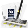STONE REEF Panni Ricambio Vaporetto Set 5 per Kärcher EasyFix SC1 SC2 SC3 SC4 SC5 | Compatibili con la spazzola EasyFix dei pulitori a vapore Kärcher SC1, SC2, SC3, SC4 e SC5