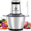 LINKChef Tritatutto Elettrico, 2,3 L, 600 W, Ciotola in Acciaio Inox | Lame Inox Affilate a 4 Bracci per Tritare Carne, Verdure, Cipolle e Alimenti per Bambini · Compatto · Facile da Pulire