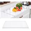 Divove Tagliere Acrilico da 5 mm Con Bordo di Arresto, 45 cm x 40 cm, Trasparente per Bancone Cucina, Antiscivolo Con Labbro