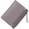 CHAOFANXI Portafoglio Donna Borsetta Portamonete Sottile Pochette Piccolo Portafogli in Pelle Sintetica,Grigio