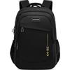 Amythe Zaino Scuola Ragazzi Teen 10 a 18 anni Impermeabile 30 L, Nero | Cintura Trolley Viaggio Grande Moda Impermeabile Liceo Nero Daypack Multitasche Capiente Resistente per Scuola Università