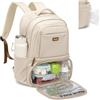 GOLF SUPAGS Zaino Pranzo Termico, Zainos Porta PC 16 Pollici, Zainos Pranzo con Scomparto Pranzo Isolato, per Viaggio Scuola Lavoro Picnic (Albicocca)