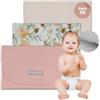 MIMUSELINA Organizer Porta Pannolini da Borsa - Porta Pannolini e Salviette da Borsa Impermeabili - Organizer Pannolini Ideale per Accessori per Neonato (Bella/Sabbia/Rosa)