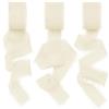 Aucuu 3PCS Nastro in Chiffon, 2.5cm * 6.4m, per Artigianato, Natale, Decorazioni, Feste di Compleanno, Matrimoni, Bomboniere- Bianco latte