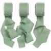 Aucuu 3PCS Nastro in Chiffon, 2.5cm * 6.4m, per Artigianato, Natale, Decorazioni, Feste di Compleanno, Matrimoni, Bomboniere- Verde chiaro