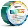 Resiners Nastro Resina Verde 2IN x 60FT per Stampaggio Resina Epoxy | Nastro Adesivo Termico, Resistente UV e Alte Temperature, Facile da Rimuovere, per Tavoli Effetto Fiume, Rimuove Residui