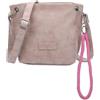 Fritzi aus Preussen Fritzi03N Vintage Crossbody Borsa a Tracolla Donna Ecopelle Vegan con Ciondolo Rimovibile per Festival e Città 22,5 x 20,5 x 8,5 cm - Nero - Rosa - Marrone - Verde - Grigio - Pink - Blu