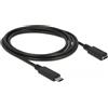 Delock Cavo DeLOCK 85534 USB-C a USB-C M/F 1.5m nero