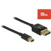 Delock Cavo DisplayPort Delock miniDP M > DP M 8K 60Hz 1.00m nero [84927]