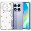 Choeeu ChoosEU Trasparente Cover per Xiaomi Redmi Note 14 Pro 5G, Bianco Giallo | Sottile TPU Silicone Trasparente Custodia, Disegni Colorate Fiore Fiori Motivo, per Ragazza, Antiurto Protettiva Morbido Case