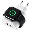 Qingning Caricatore per Apple Watch, 3 in 1 Adattatore USB-C 20W Caricatore | Ricarica Rapida con Porte USB‑C PD e USB‑A QC, Compatibile con la serie iPhone 17/16/15/14/13/Pro Max/Plus e Android