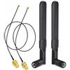 Ihteyuo 2 antenne Wi-Fi RP SMA, 2,4 GHz, 5 GHz, 5,8 GHz, antenna 8dBi RP SMA con cavo UFL IPEX a RP SMA da 15 cm, per scheda Intel WLAN, router, antenna di rete wireless, amplificatore di segnale a doppia