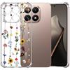 Choeeu ChoosEU Trasparente Cover per Xiaomi Mi 15T / 15 T con Fiori, Girasole | Sottile TPU Silicone Trasparente Custodia, Disegni Colorate Fiore Fiori Motivo, per Ragazza, Antiurto Protettiva Morbido Case
