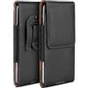 moex Plug Case compatibile con Nubia Focus Pro 5G Custodia con clip per cintura, marsupio in pelle vegana, custodia a portafoglio pieghevole - nero