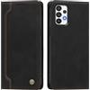 rongki Custodia per Samsung Galaxy A72, Cover in Pelle Sintetica Portafoglio con Slot per Carte, Supporto, Chiusura Magnetica, Antiurto Case per Samsung Galaxy A72, Nero