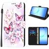 Choeeu ChoosEU Cover a Libro per Samsung Galaxy A17 5G/4G / A26, Farfalla | Portafoglio Custodia, Magnetica Copertura Telefono in Pelle, Disegni Elegante Fiori Motivo, Antiurto Protettiva Flip Case