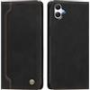 rongki Custodia per Samsung Galaxy A07 4G/5G, Cover in Pelle Sintetica Portafoglio con Slot per Carte, Supporto, Chiusura Magnetica, Antiurto Case per Samsung A07 4G/5G, Nero