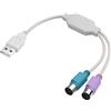 ELFJMZP Cavo convertitore USB a PS2, adattatore 2 in 1 USB A a PS/2 per tastiera mouse, plug and play compatibile con PC industriale, vecchia scheda madre, switch KVM, nessun driver richiesto
