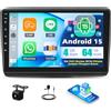 SIXTOP 4G+64G Android 13 Autoradio per Fiat Ducato 2010/Citroen Jumper/Peugeot Boxer con Wireless Carplay Android Auto Mirror Link, 9 Touchscreen Autoradio con BT GPS WiFi FM/RDS+Telecamera di Retromarcia
