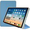 AKNICI Custodia Cover per TECLAST M50 Mini Tablet 8.7 Pollici, PU Pelle Ultra Sottile Leggero in Tri-Fold con Auto Svegliati/Sonno Retro in Morbido TPU per TECLAST M50 Mini, Blu