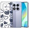 Choeeu ChoosEU Trasparente Cover per Xiaomi Redmi Note 14 Pro 5G con Fiori, Love | Sottile TPU Silicone Trasparente Custodia, Disegni Colorate Fiore Fiori Motivo, per Ragazza, Antiurto Protettiva Morbido Case