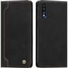 rongki Custodia per Samsung Galaxy A70/A70S, Cover in Pelle Sintetica Portafoglio con Slot per Carte, Supporto, Chiusura Magnetica, Antiurto Case per Samsung Galaxy A70/A70S, Nero