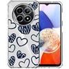 Choeeu ChoosEU Trasparente Cover per Realme 12x 5G / Realme 12 5G con Fiori, Love | Sottile TPU Silicone Trasparente Custodia, Disegni Colorate Fiore Fiori Motivo, per Ragazza, Antiurto Protettiva Morbido Case