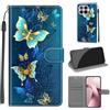 KENHONER Cover per Xiaomi 17T Pro 5G, farfalla verde | Portafoglio Pelle PU, Magnetica, Resistente Agli Urti, Scomparto Carte Credito, Pieghevole, Flip Libro, Motivo
