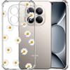 Choeeu ChoosEU Trasparente Cover per Xiaomi Redmi Note 15 Pro 5G, Bianco Giallo | Sottile TPU Silicone Trasparente Custodia, Disegni Colorate Fiore Fiori Motivo, per Ragazza, Antiurto Protettiva Morbido Case