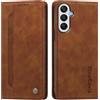 rongki Custodia per Samsung Galaxy A05S/F14 4G, Cover in Pelle Sintetica Portafoglio con Slot per Carte, Supporto, Chiusura Magnetica, Antiurto Case per Samsung A05S/F14 4G, Marrone