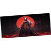 TRYNOVAS Tappetino Mouse Gaming XXL 90 x 40 cm, Samurai Demon Girl, Arte Anime Giapponese, Base Antiscivolo e Bordi Cuciti, 3 mm