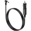 PNGKNYOCN Cavo di ricarica auto ad angolo retto da 12 V, 18 AWG DC 5,5 x 2,1 mm maschio a accendisigari con fusibile da 10 A per auto, camion, camper, generatori solari (1,5 m/4,9 ft)