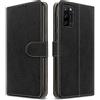 PIXFAB Custodia a portafoglio in pelle Blackview A100, chiusura magnetica, protezione completa, design a libro, con scomparti per carte di credito, supporto per Blackview A100 (6,7 cm), colore: nero