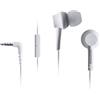 Panasonic RP-TCM115 Auricolari In-Ear Ergonomici, Driver da 9 mm, Bassi Potenti, Microfono in Linea, Compatibili con Smartphone, Cavo da 1,2 m, Bianco