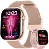 FOSMET Smartwatch Donna Salute, ECG, VFC, BMI, Micro-Check-Up, Sonno, Oro | 1.97 AMOLED Orologio Fitness, 24H Frequenza Cardiaca, SpO2, 140+ Sport Temperatura Chiamata Bluetooth Notifiche, Android iOS