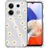 Choeeu ChoosEU Cover per Xiaomi Redmi Note 13 Pro 5G/Poco X6 5G, Bianco Giallo | Sottile TPU Silicone Trasparente Custodia, Disegni Colorate Fiore Fiori Motivo, per Ragazza, Antiurto Protettiva Morbido Case