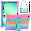 KATUMO Bambini Silicone Cover per Samsung Galaxy Tab A11+ Plus 2025/ A9+ Plus 2023 11 pollici (SM-X236B/X230/X210/216/218) con Tracolla Regolabile e Stilo, Supporto pieghevole Protettiva Custodia