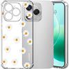 Choeeu ChoosEU Trasparente Cover per Honor 400 Lite 5G con Fiori, Bianco Giallo | Sottile TPU Silicone Trasparente Custodia, Disegni Colorate Fiore Fiori Motivo, per Ragazza, Antiurto Protettiva Morbido Case