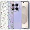 Choeeu ChoosEU Trasparente Cover per Xiaomi Redmi Note 14 Pro 4G, Colorata | Sottile TPU Silicone Trasparente Custodia, Disegni Colorate Fiore Fiori Motivo, per Ragazza, Antiurto Protettiva Morbido Case