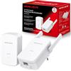 MERCUSYS MP510 KIT Powerline, Powerline Kit Homeplug AV2 fino a 1000Mbps e Wi-Fi 300Mbps, Porta Gigabit LAN, Plug&Play, Elimina le Zone Morte WiFi, Compatibile Con i Router