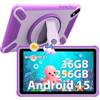 DOFACESH Tablet 7 Pollici con Android 15, 36GB RAM 256GB ROM (SD espandibile), Widevine L1/Schermo FHD/6580mAh/5MP+2MP/5G WiFi 6/Controlli parentali/Bluetooth-Tablet per l'istruzione(viola)
