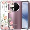 Choeeu ChoosEU Trasparente Cover per Honor Magic 7 Lite con Fiori, Rosa Tulip | Sottile TPU Silicone Trasparente Custodia, Disegni Colorate Fiore Fiori Motivo, per Ragazza, Antiurto Protettiva Morbido Case
