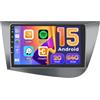 Hikity 9 Android 15 Autoradio Seat Leon MK2 2005-2012 2+64GB | Stereo Auto 2 Din Wireless Carplay Android Auto 9″ Touchscreen con GPS WiFi FM/RDS 32EQ Camera MIC