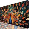 Ynulann XXL Tappetino Mouse 1500x800 mm Gaming Colore Sottomano Scrivania Ufficio, Pavone Mousepad Antiscivolo con Base Stabile, Tappeto per Mouse e Tastiera, Accessori Scrivania Gaming, Lavoro, PC H0-456