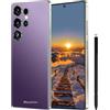 Maustron Smartphone G26Ultra con Android 14 e 4G | 256 GB di memoria | Schermo HD+ da 7,3 pollici | Un cellulare moderno per la vita di tutti i giorni (viola)